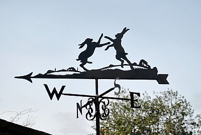 Boxing Hares weather vane